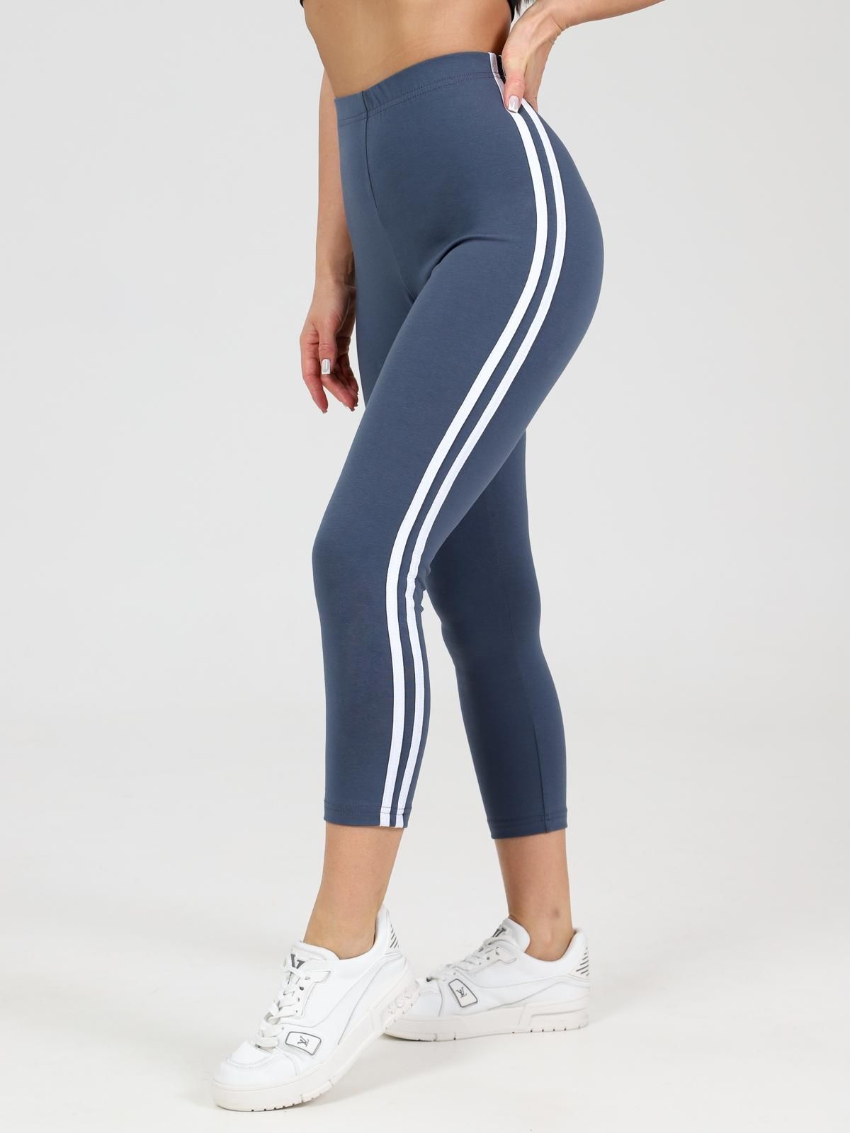 Капри серые трикотажные с лампасами Iv-capriz(фото5)