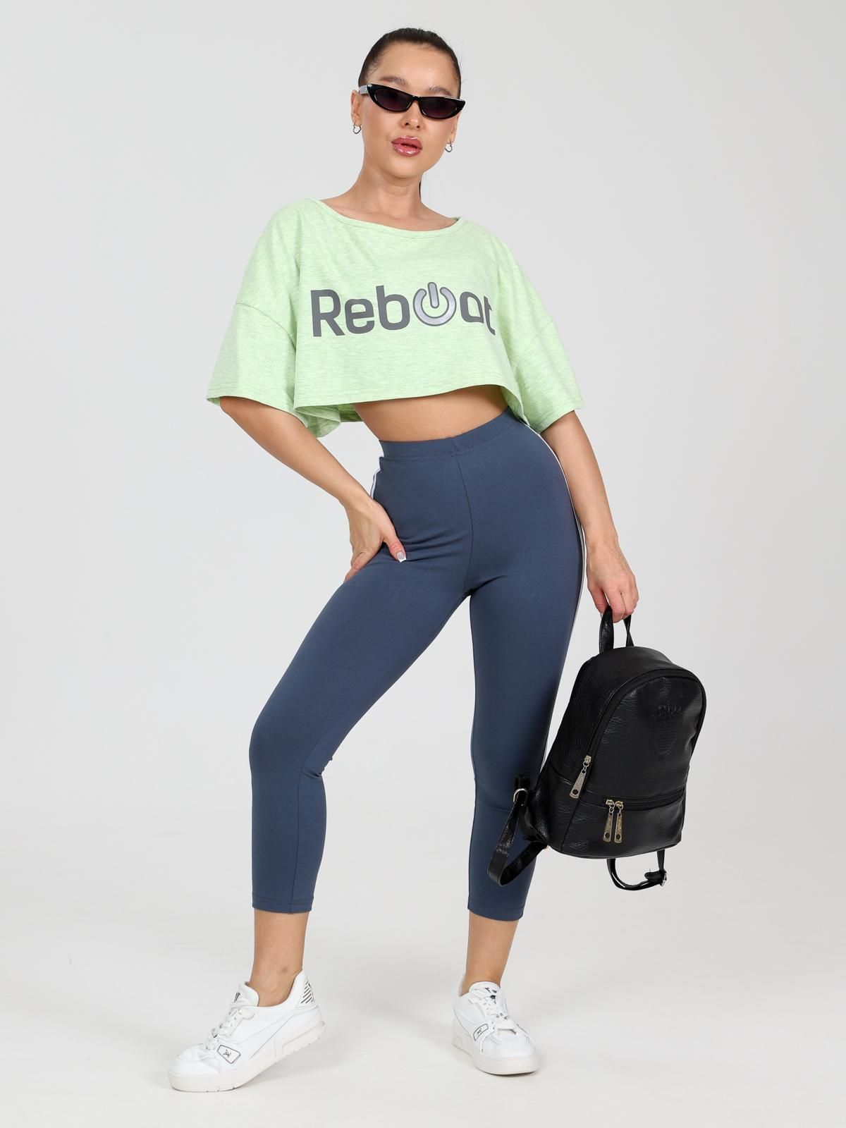 Капри серые трикотажные с лампасами Iv-capriz(фото2)