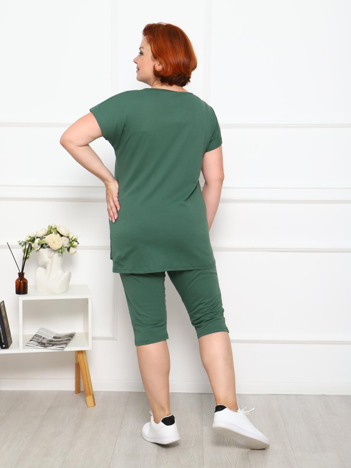 Костюм трикотажный с бриджами в зелёном цвете Iv-capriz(фото9)