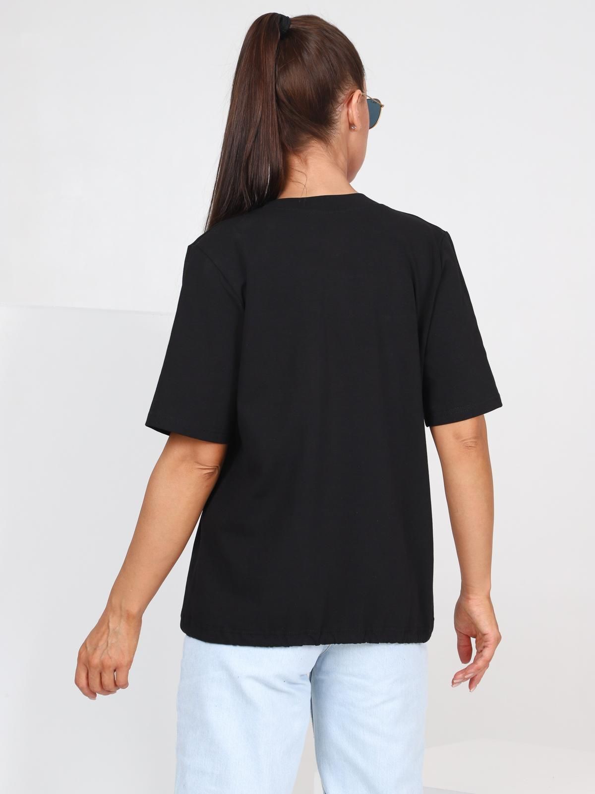 Футболка трикотажная чёрного цвета Iv-capriz(фото8)