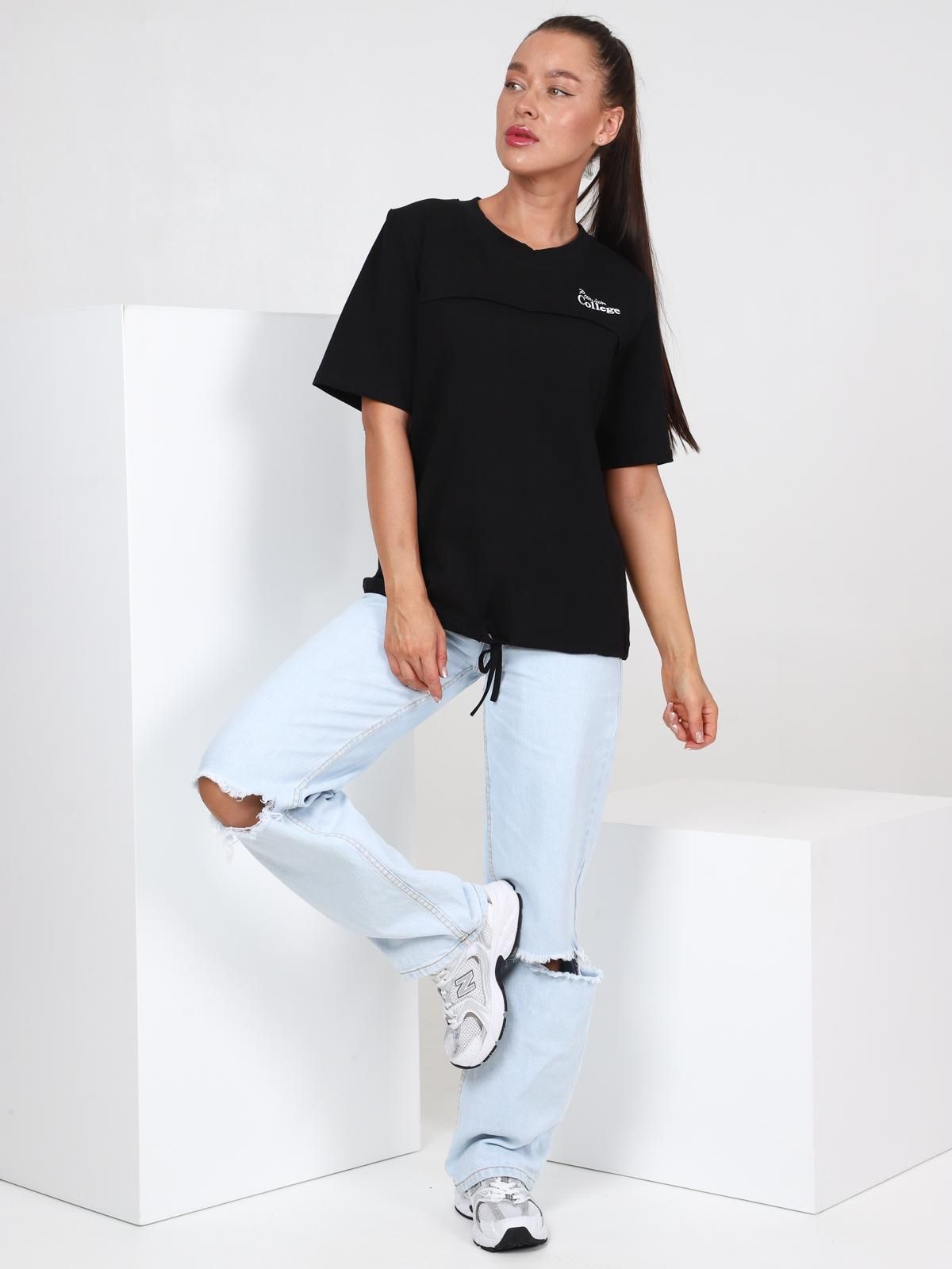 Футболка трикотажная чёрного цвета Iv-capriz(фото5)