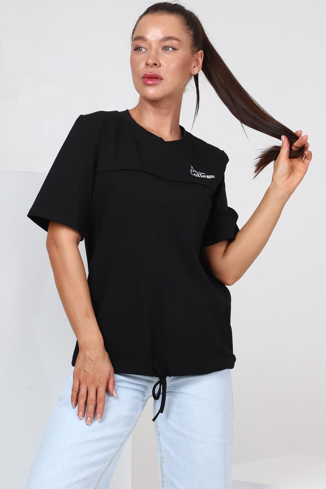 Футболка трикотажная чёрного цвета Iv-capriz