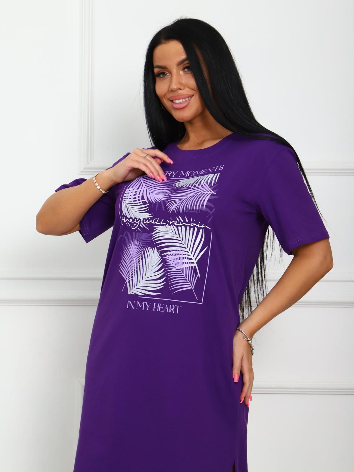 Платье домашнее трикотажное с принтом Iv-capriz(фото3)