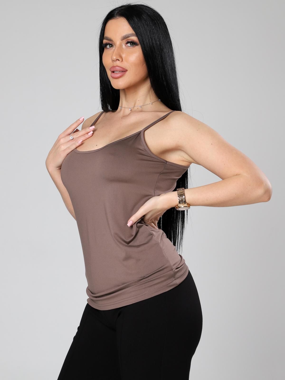 Топ трикотажный в цвете мокко Iv-capriz(фото6)