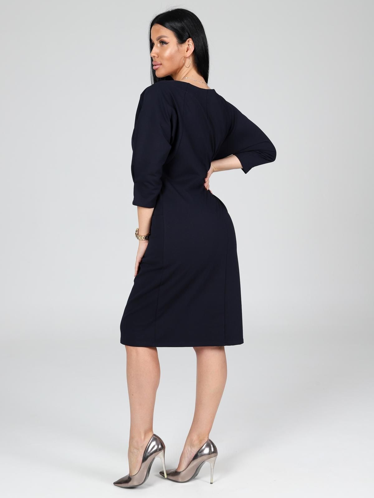 Платье трикотажное синее с карманами Iv-capriz(фото8)