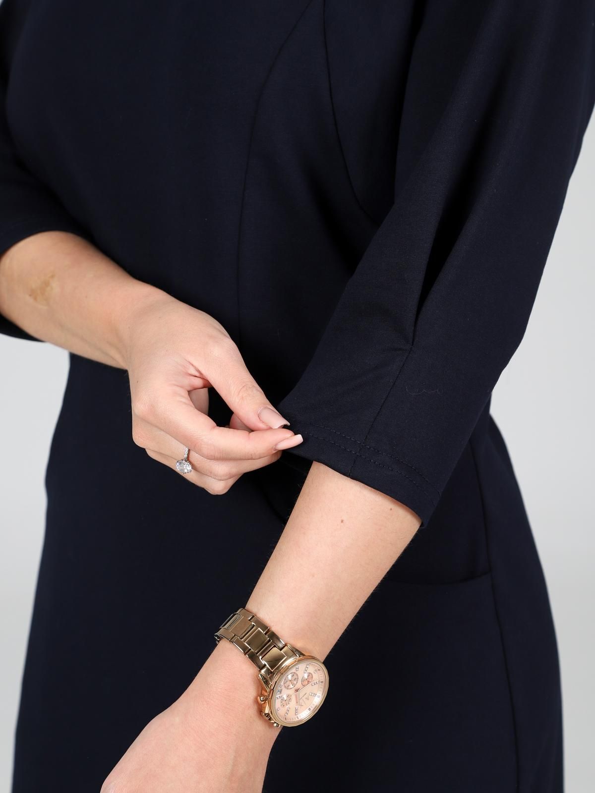 Платье трикотажное синее с карманами Iv-capriz(фото4)