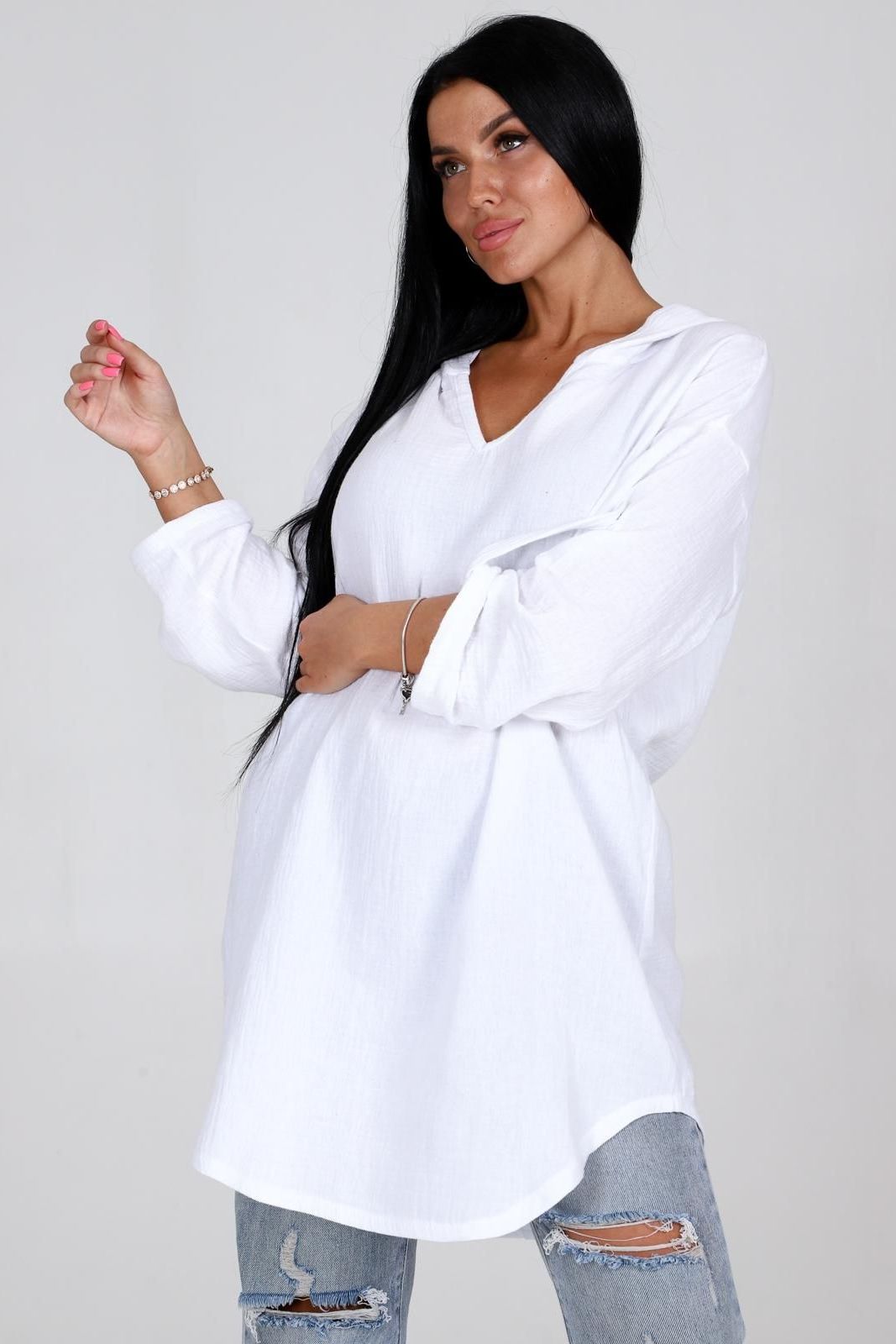 Туника белая из муслина Iv-capriz