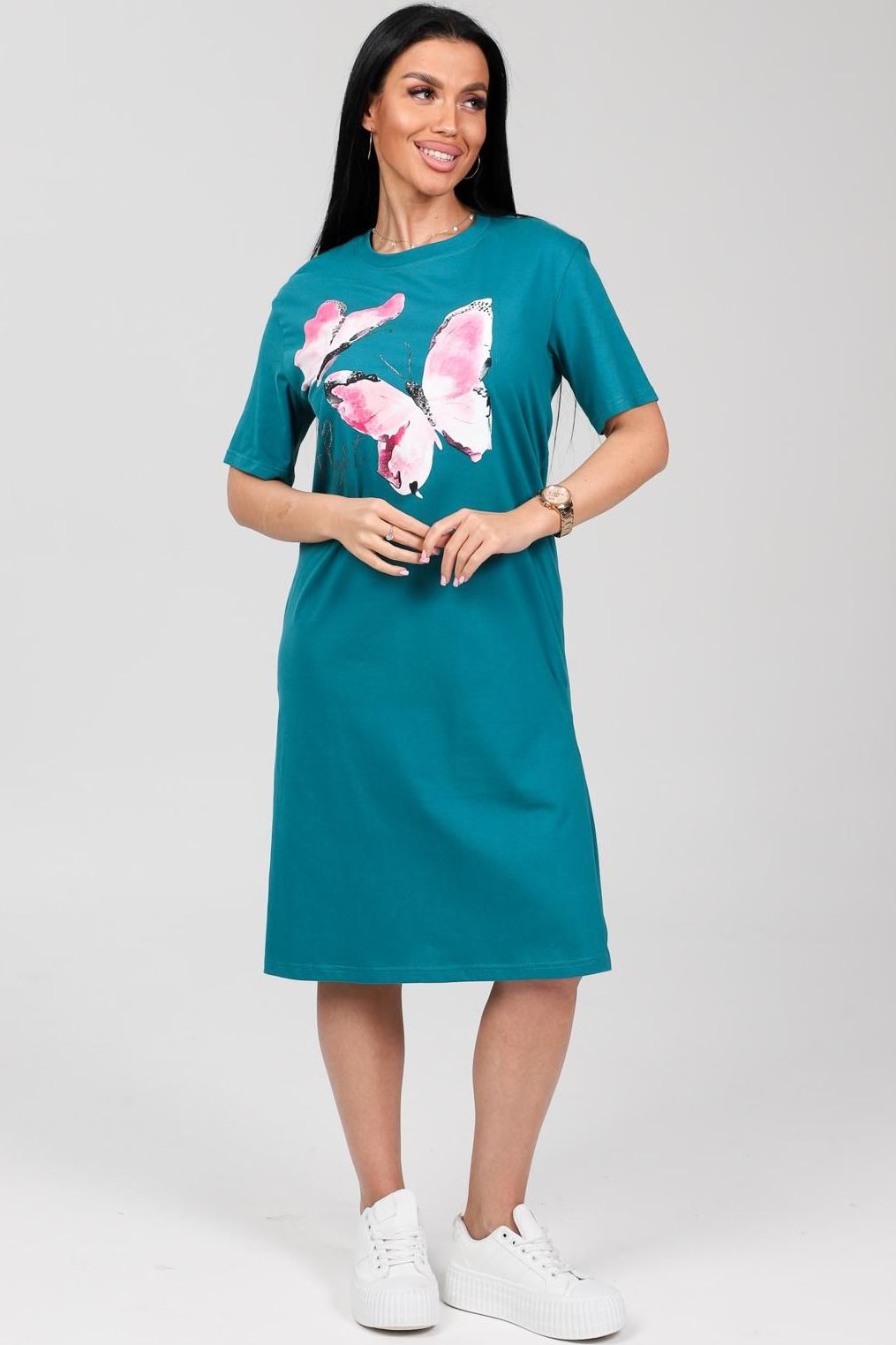 Платье домашнее трикотажное с принтом Iv-capriz