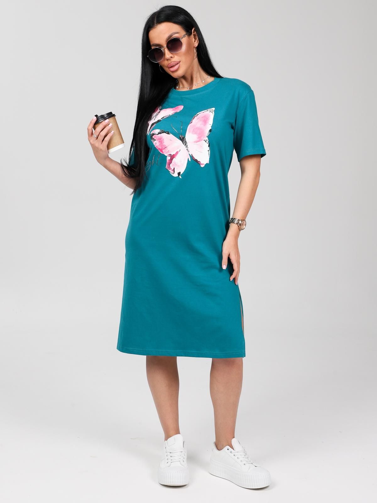 Платье домашнее трикотажное с принтом Iv-capriz(фото3)