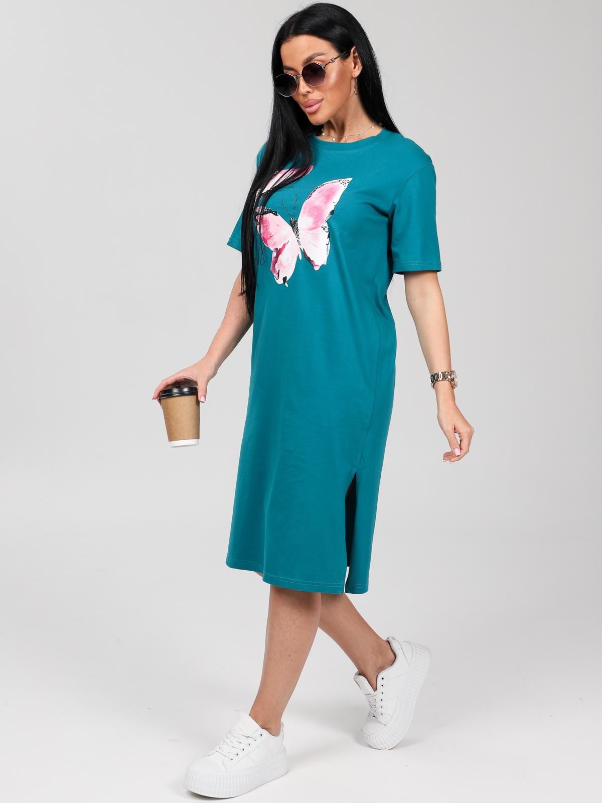 Платье домашнее трикотажное с принтом Iv-capriz(фото4)