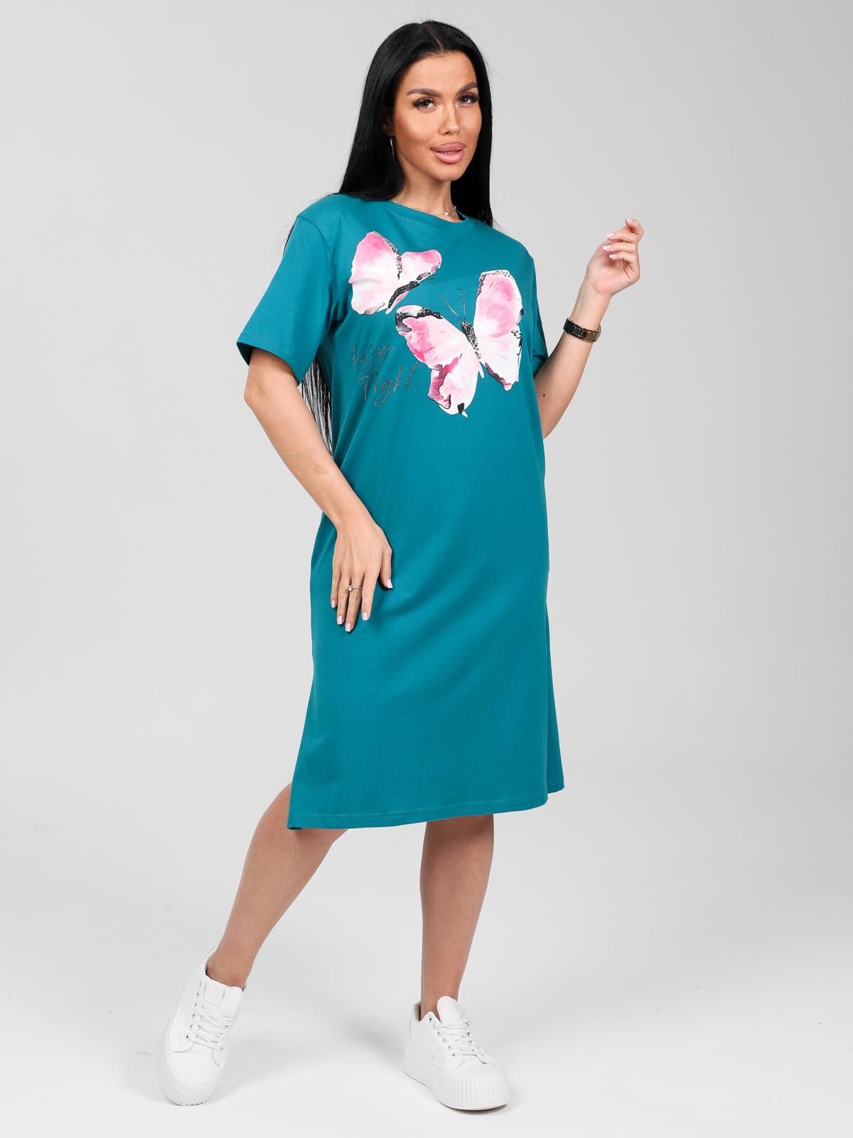 Платье домашнее трикотажное с принтом Iv-capriz(фото7)