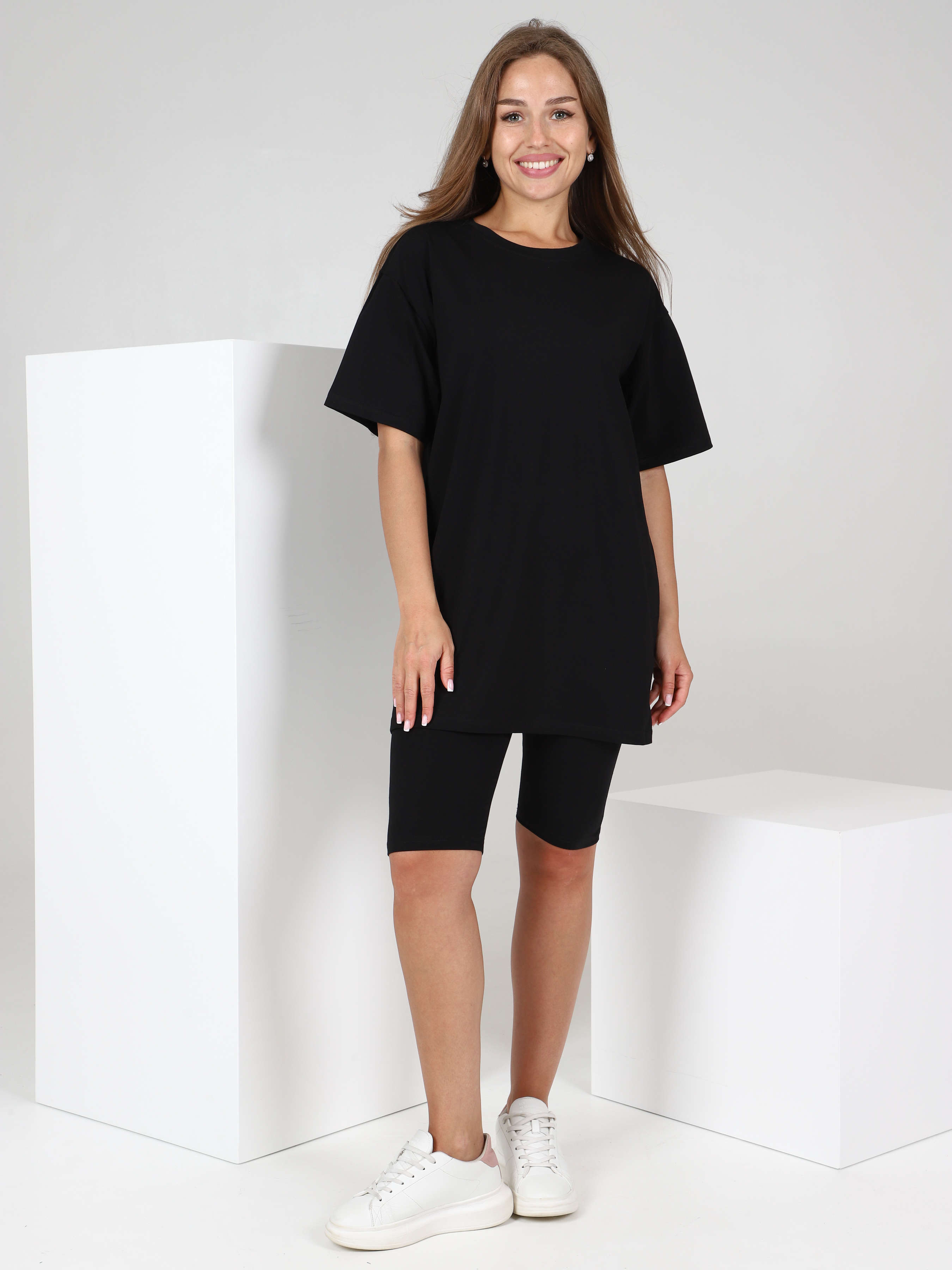 Велосипедки трикотажные в чёрном цвете Iv-capriz(фото4)