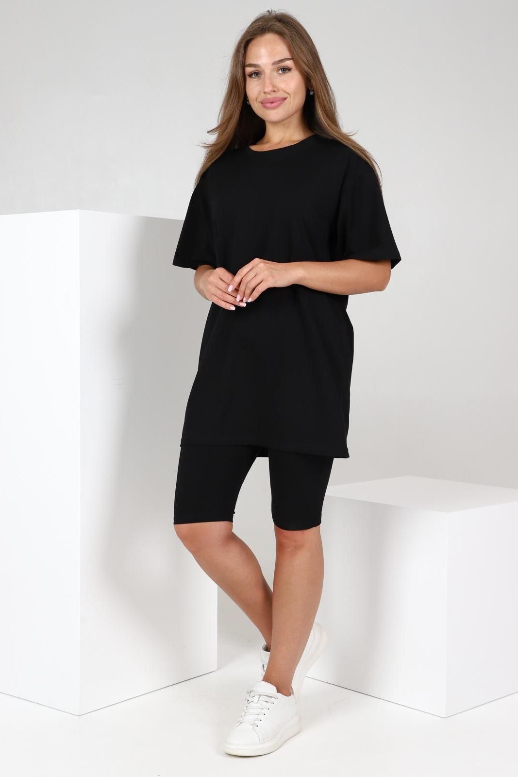 Велосипедки трикотажные в чёрном цвете Iv-capriz