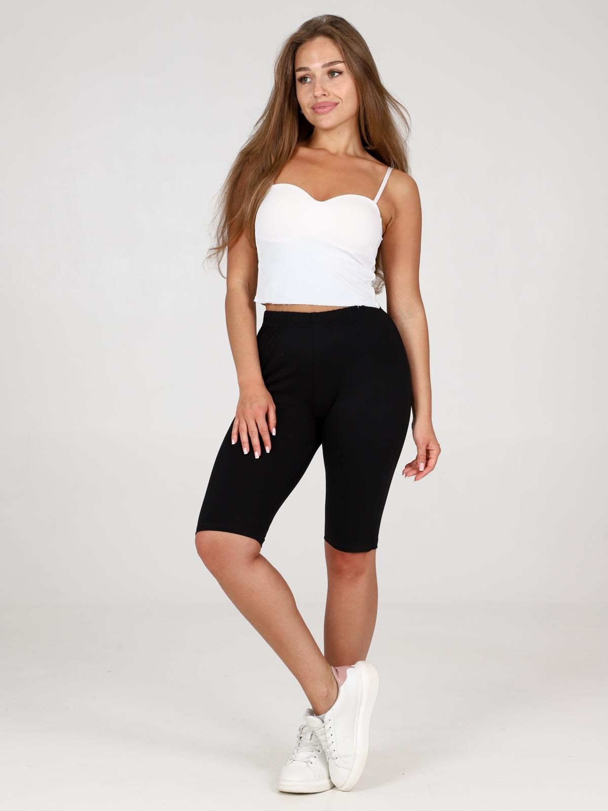 Велосипедки трикотажные в чёрном цвете Iv-capriz(фото8)