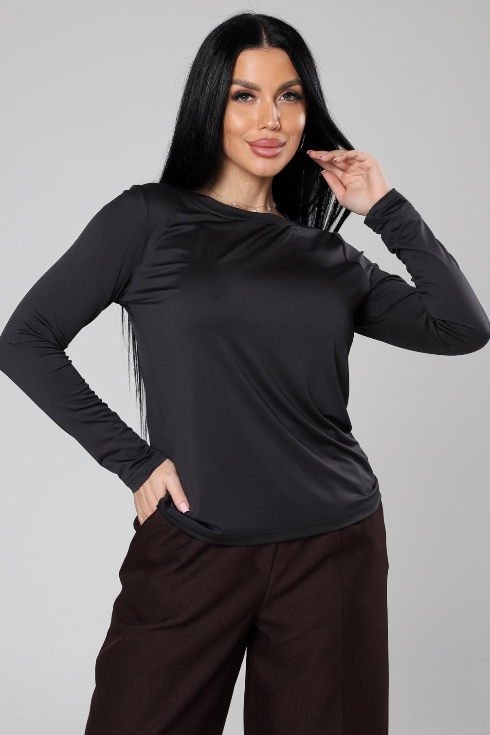 Лонгслив трикотажный в цвете антрацит Iv-capriz