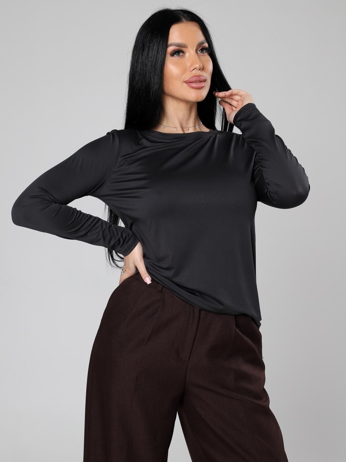 Лонгслив трикотажный в цвете антрацит Iv-capriz(фото6)