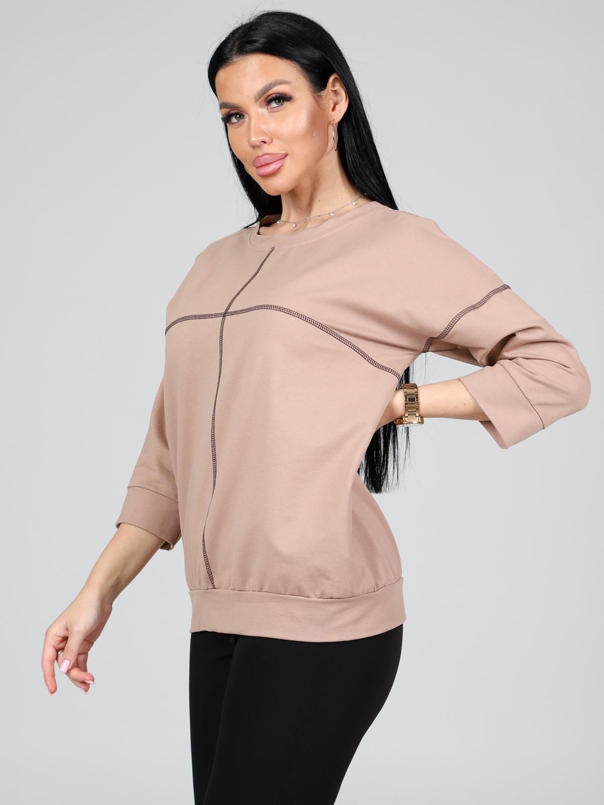 Свитшот бежевый из футера Iv-capriz(фото3)