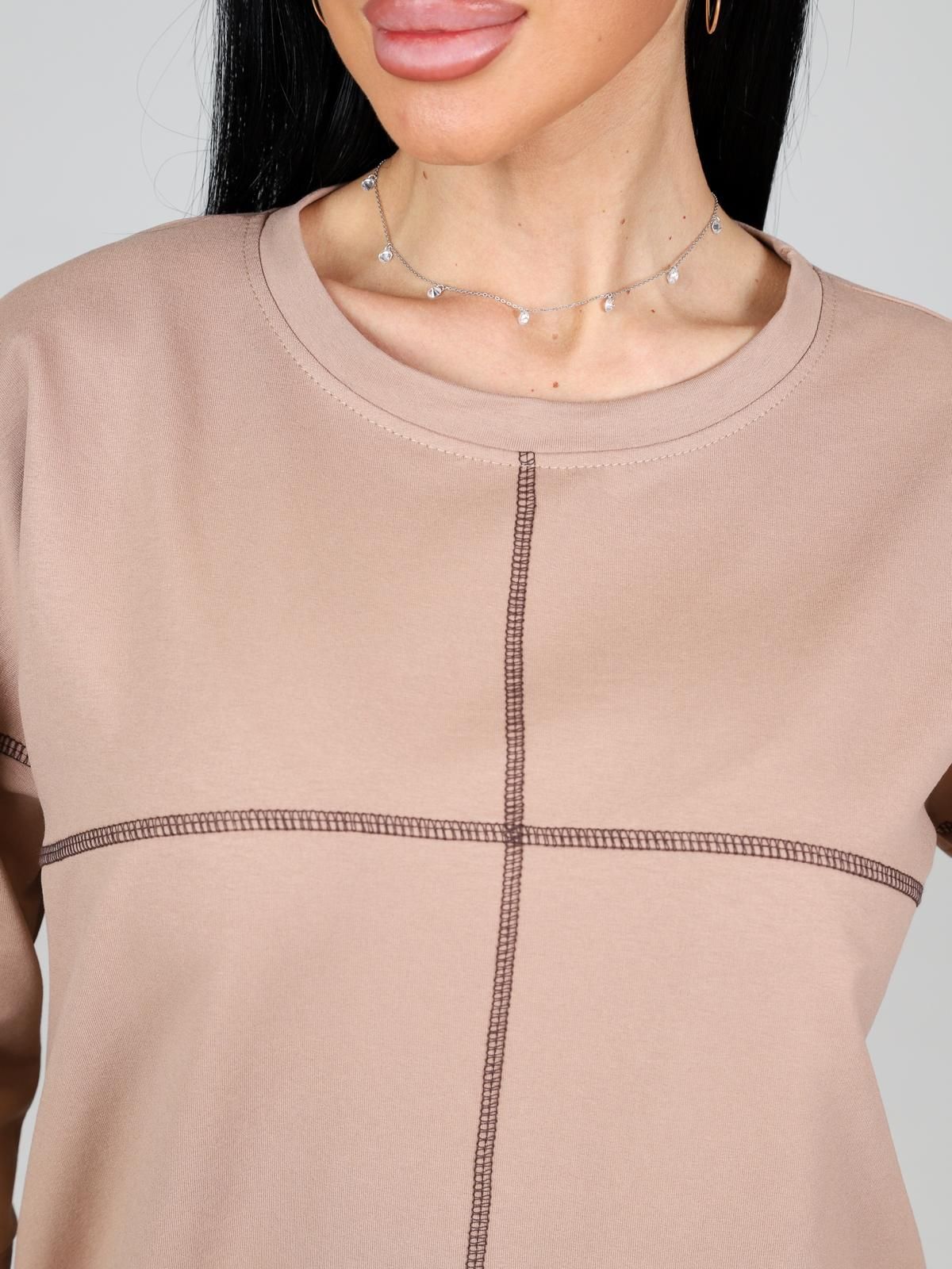 Свитшот бежевый из футера Iv-capriz(фото5)