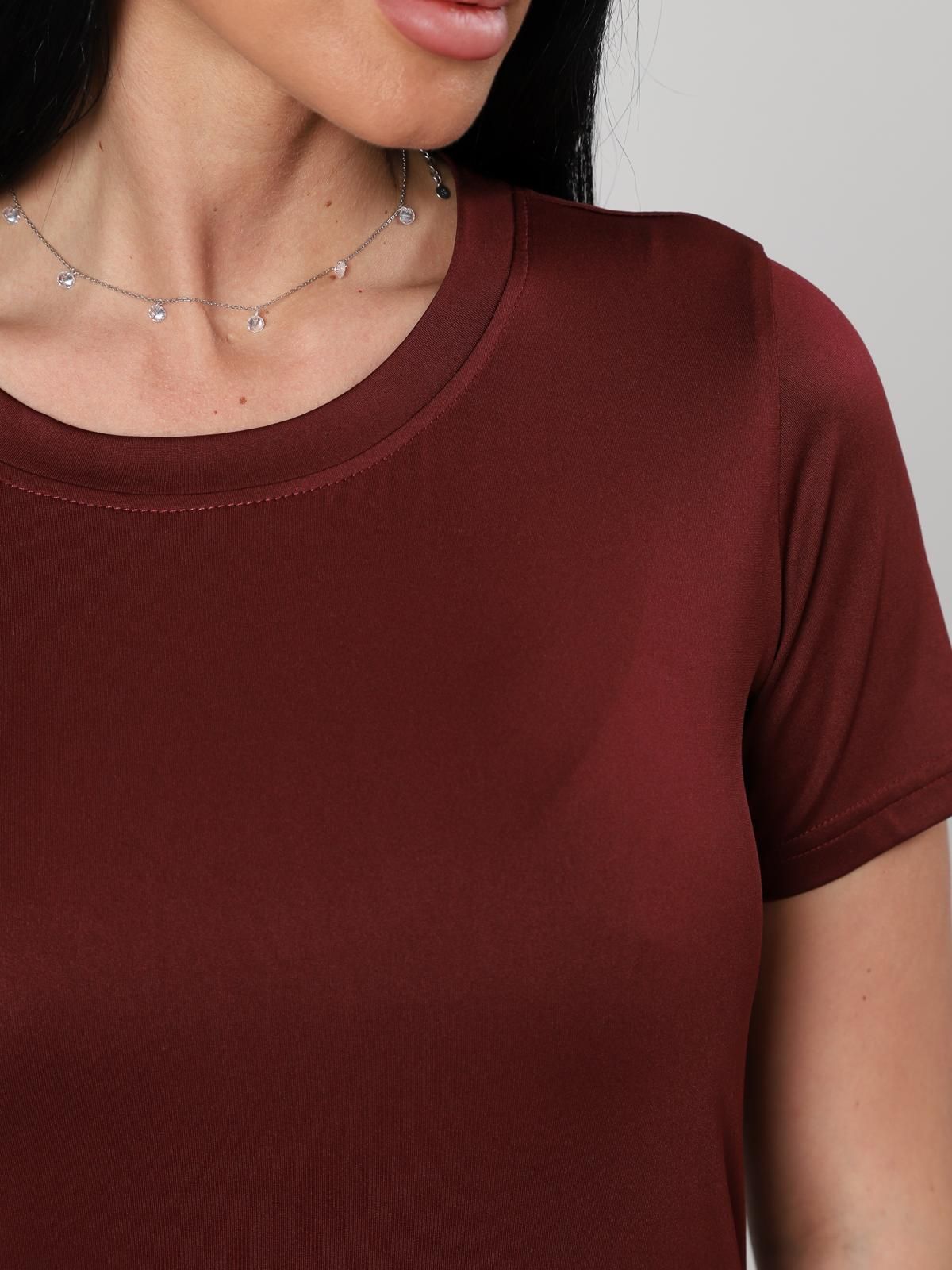 Футболка трикотажная бордового цвета Iv-capriz(фото4)