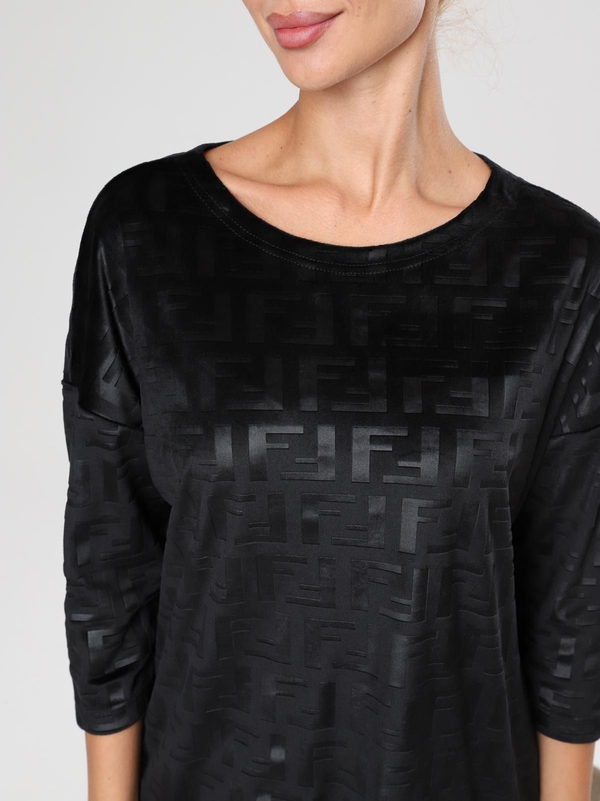 Костюм велюровый с брюками в чёрном цвете Iv-capriz(фото4)