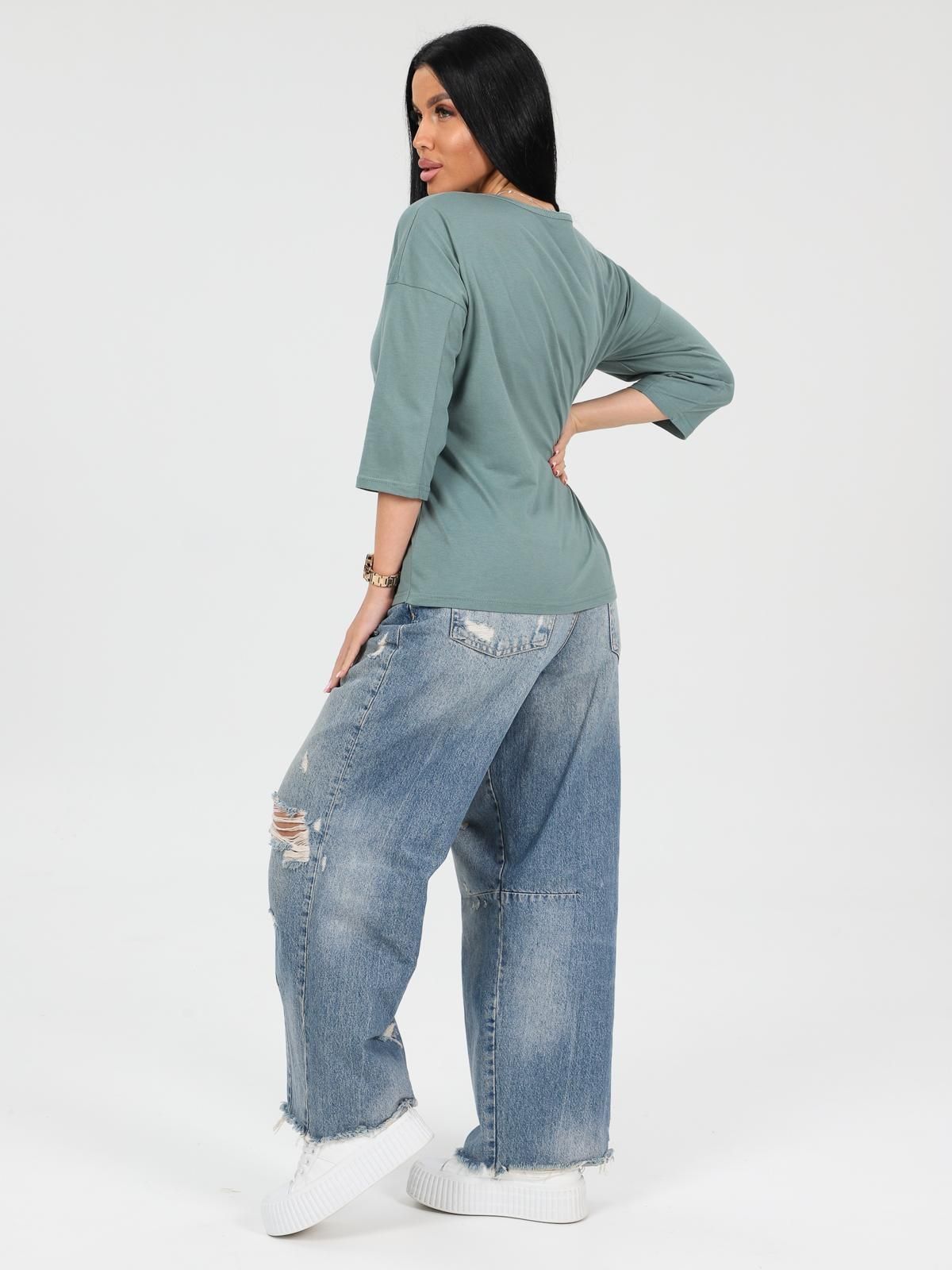 Футболка трикотажная в цвете хаки Iv-capriz(фото7)