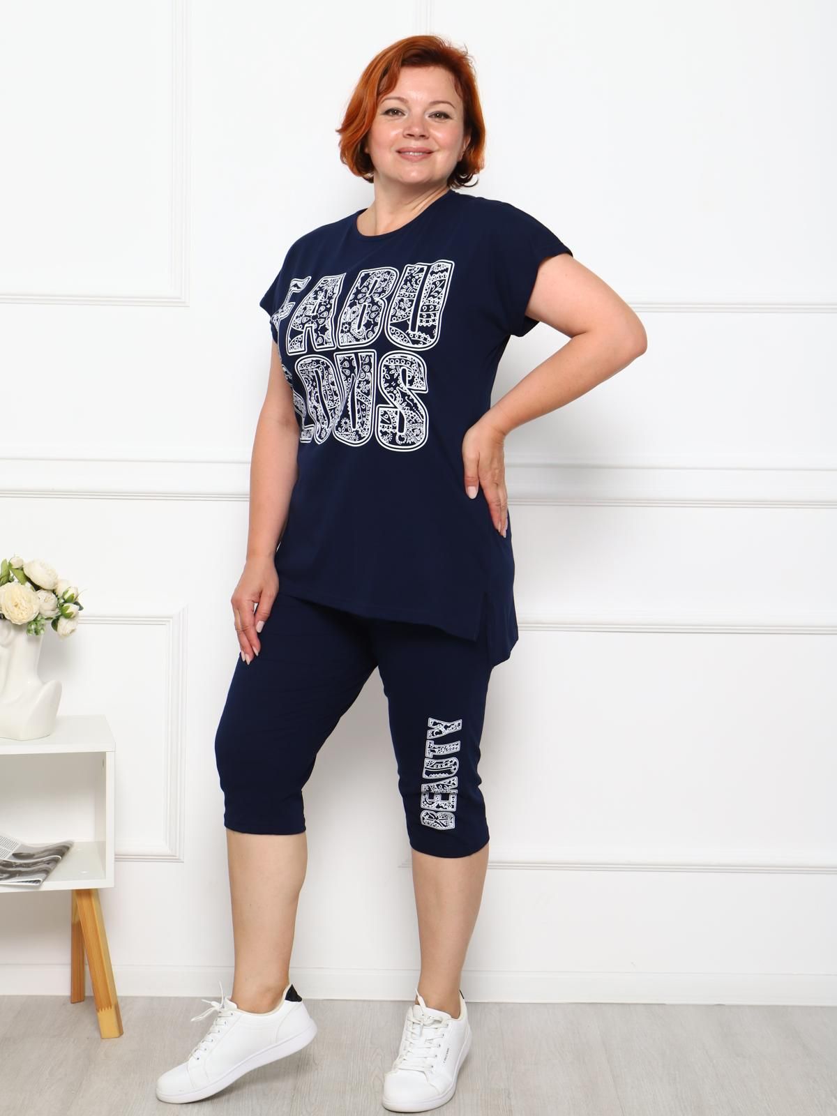 Костюм трикотажный с бриджами в синем цвете Iv-capriz(фото5)