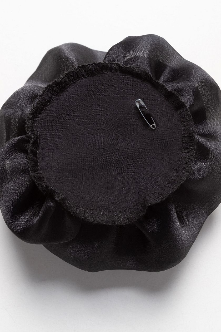 Брошь чёрная из органзы Charutti(фото4)