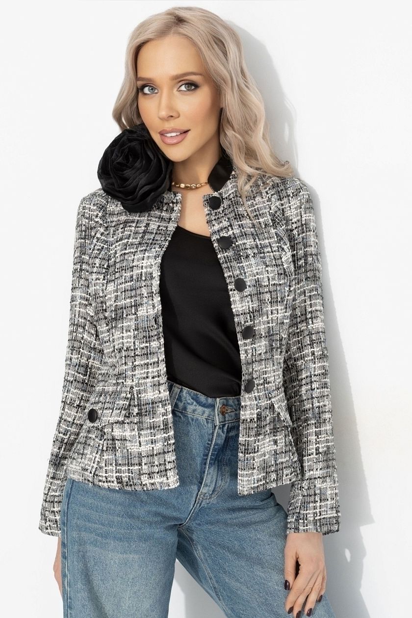 Брошь чёрная из органзы Charutti(фото5)