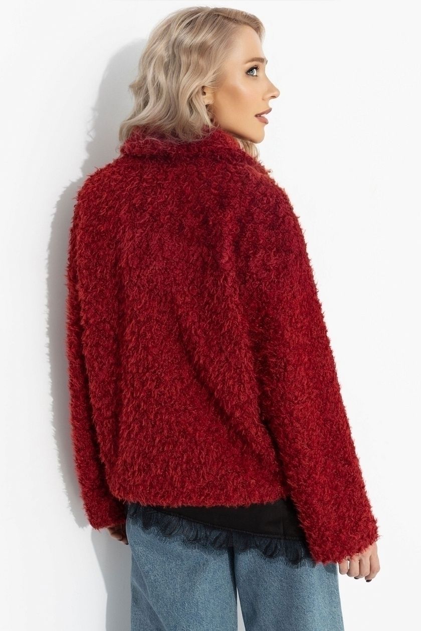 Полупальто красное с акцентным подкладом Charutti(фото9)