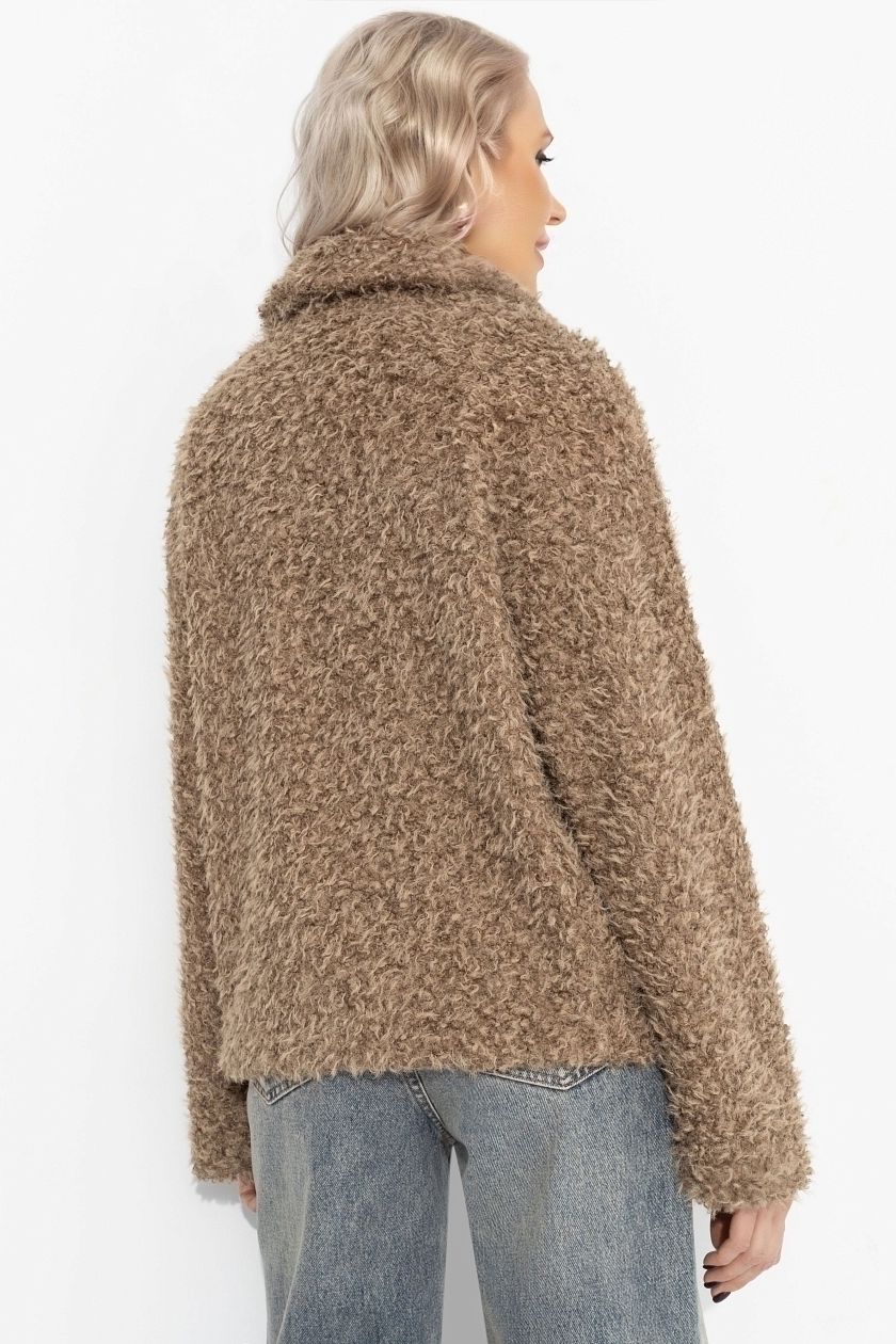 Полупальто бежевое с акцентным подкладом Charutti(фото8)