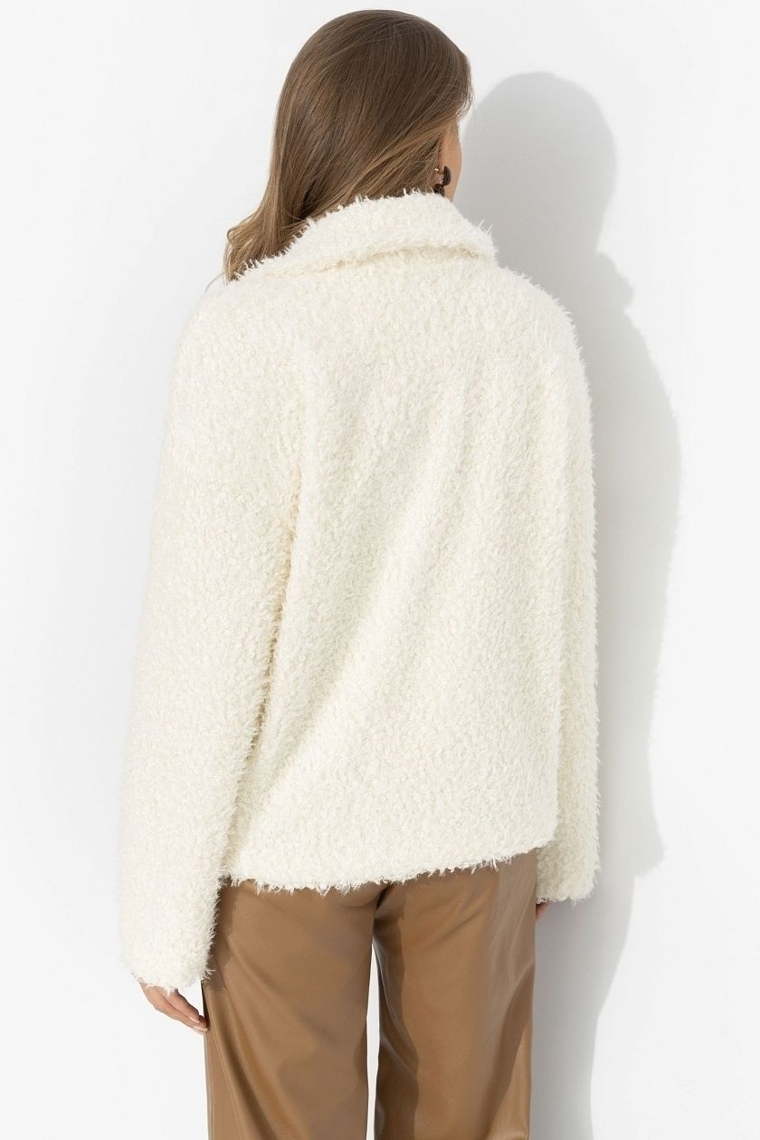 Полупальто белое из экомеха Charutti(фото5)