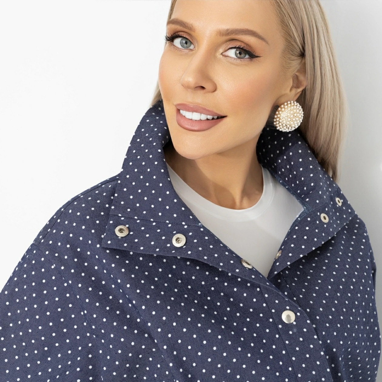 Ветровка синяя в горошек под джинсу Charutti(фото4)