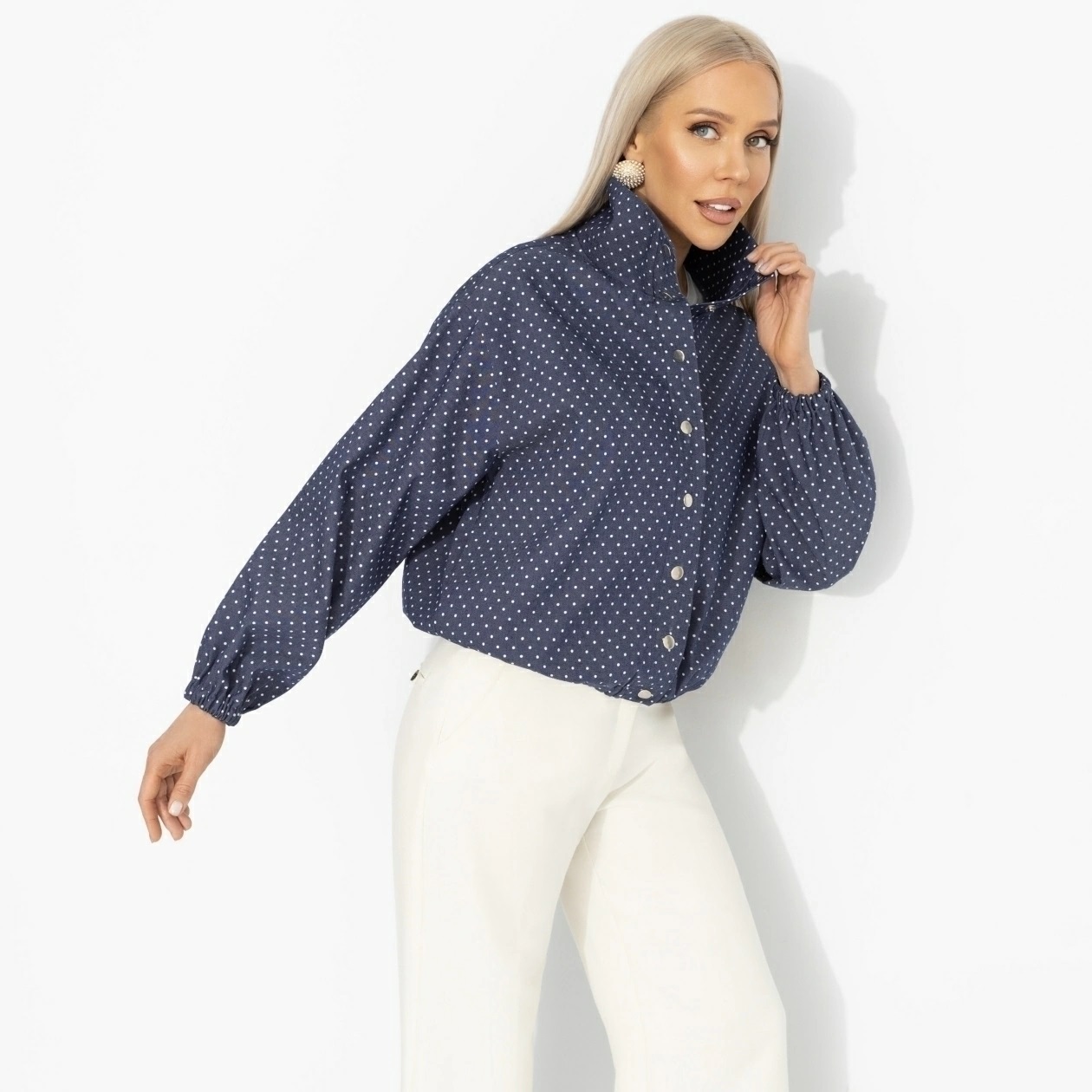 Ветровка синяя в горошек под джинсу Charutti(фото3)