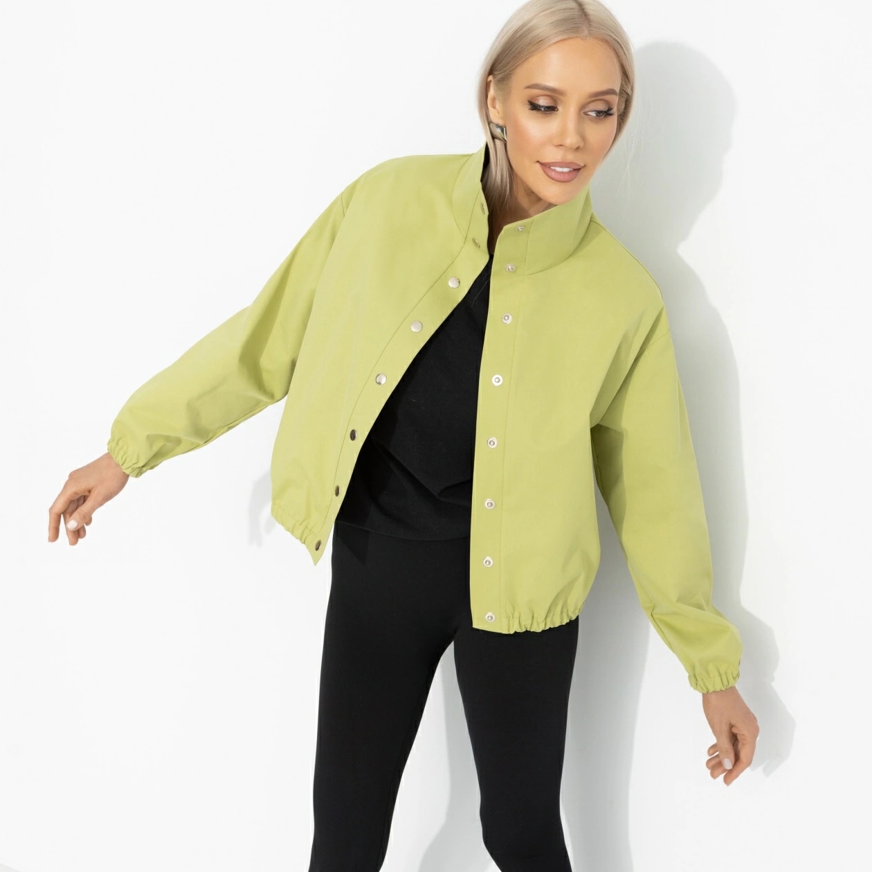 Ветровка оливкового цвета на кнопках Charutti(фото3)