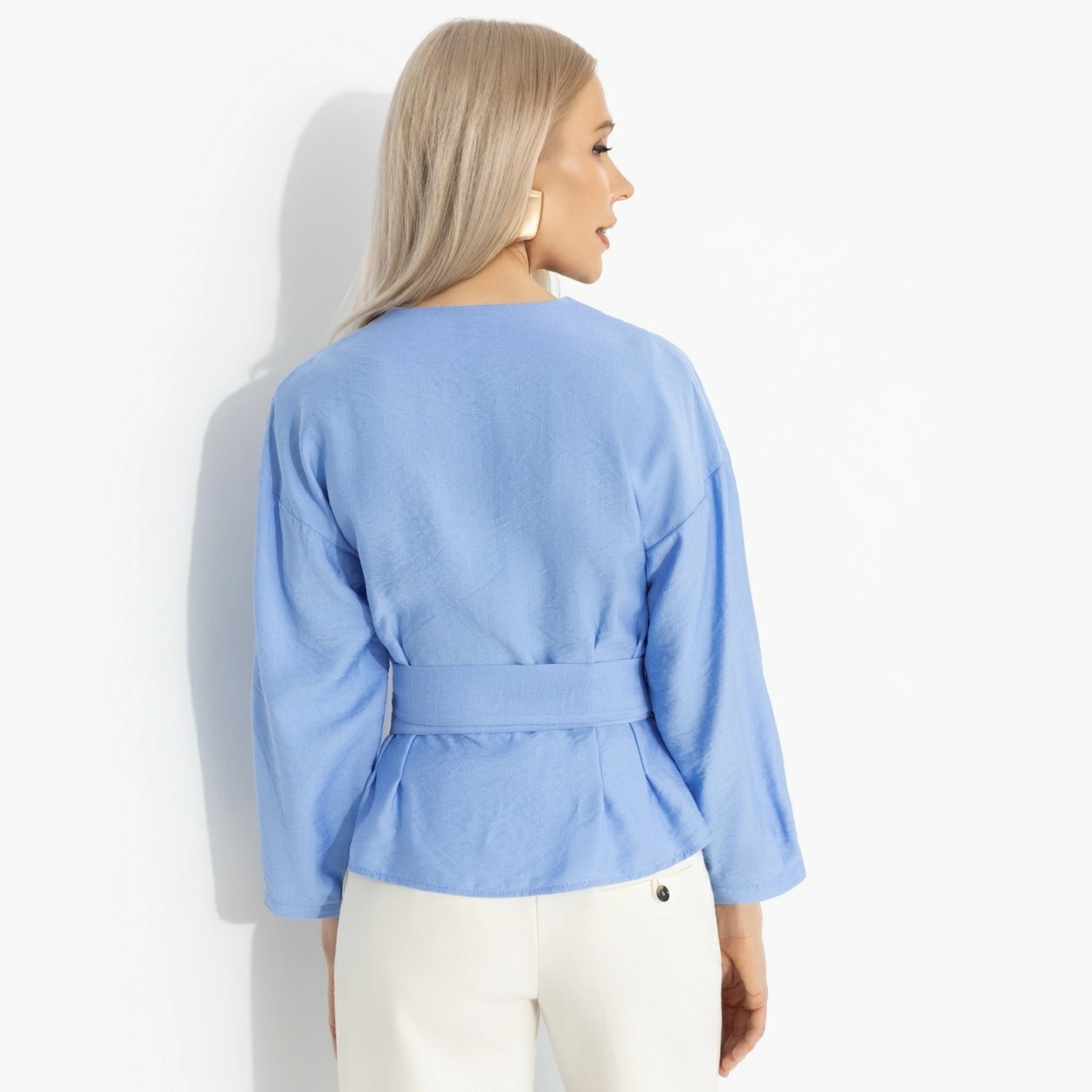 Блузка голубая из вискозы Charutti(фото5)