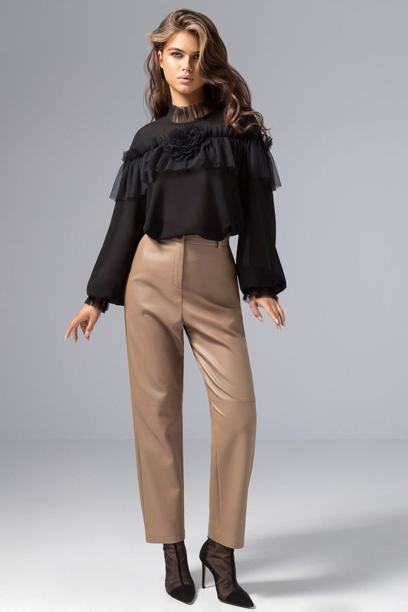 Блузка чёрная шифоновая Charutti(фото2)