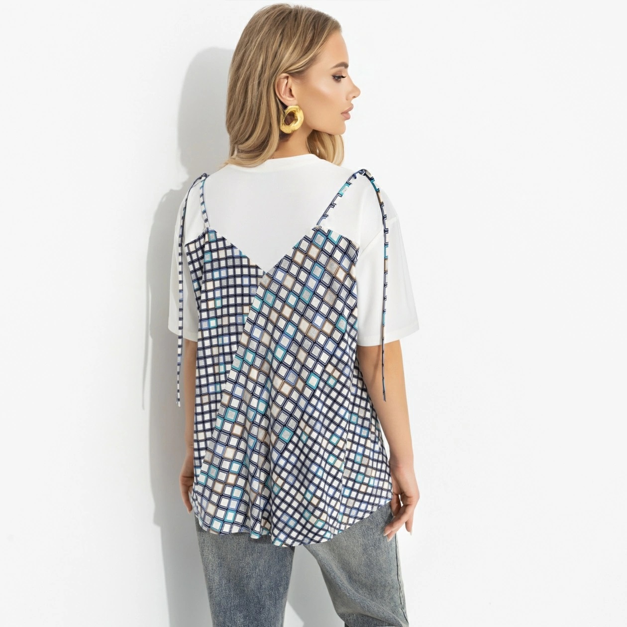 Блуза трикотажная комбинированная Charutti(фото6)