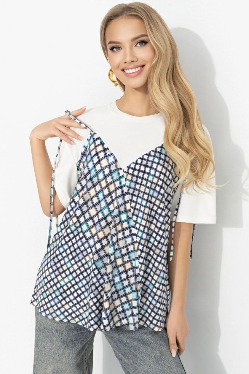 Блуза трикотажная комбинированная Charutti