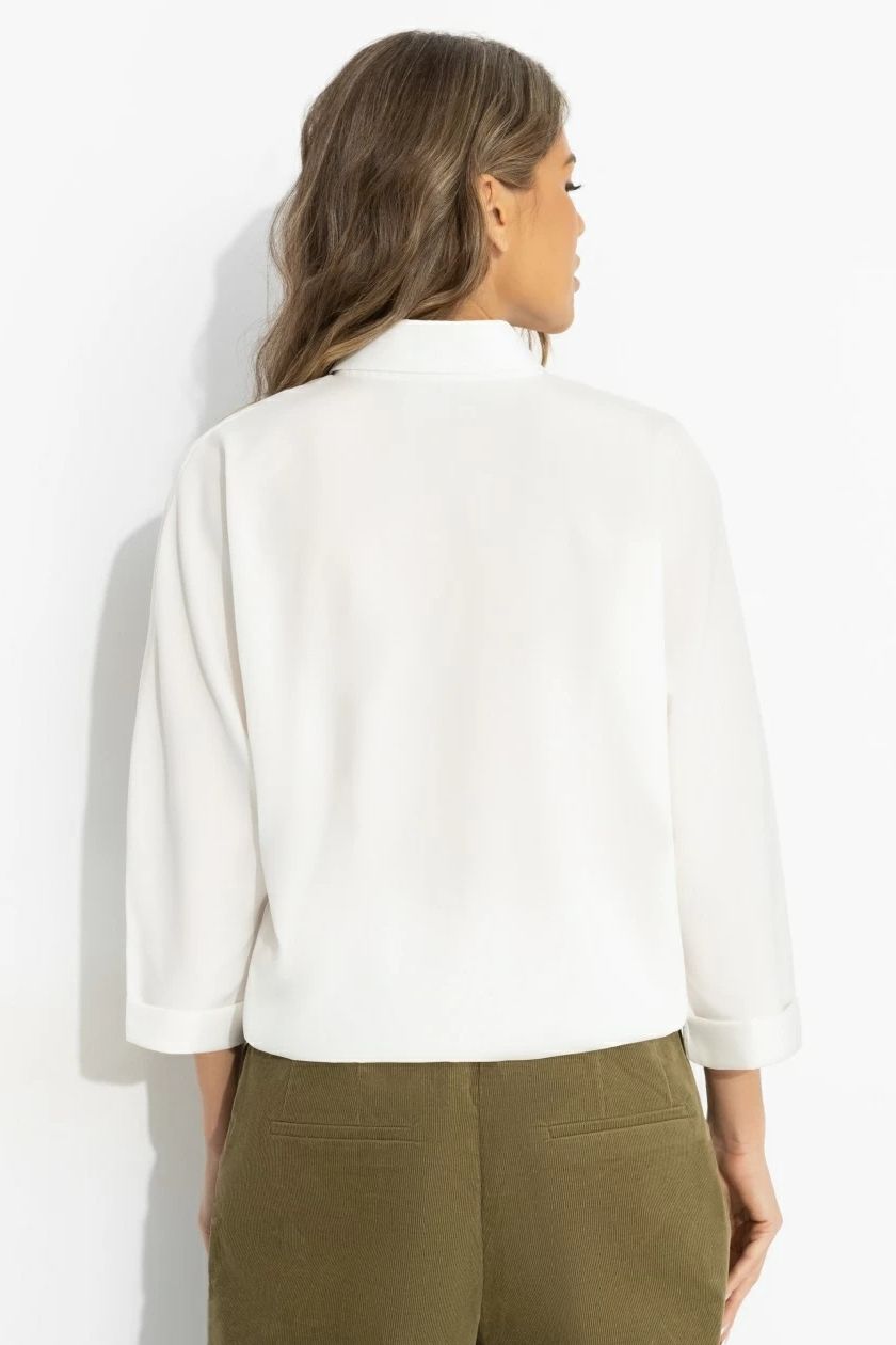 Блузка белая на кулиске Charutti(фото6)