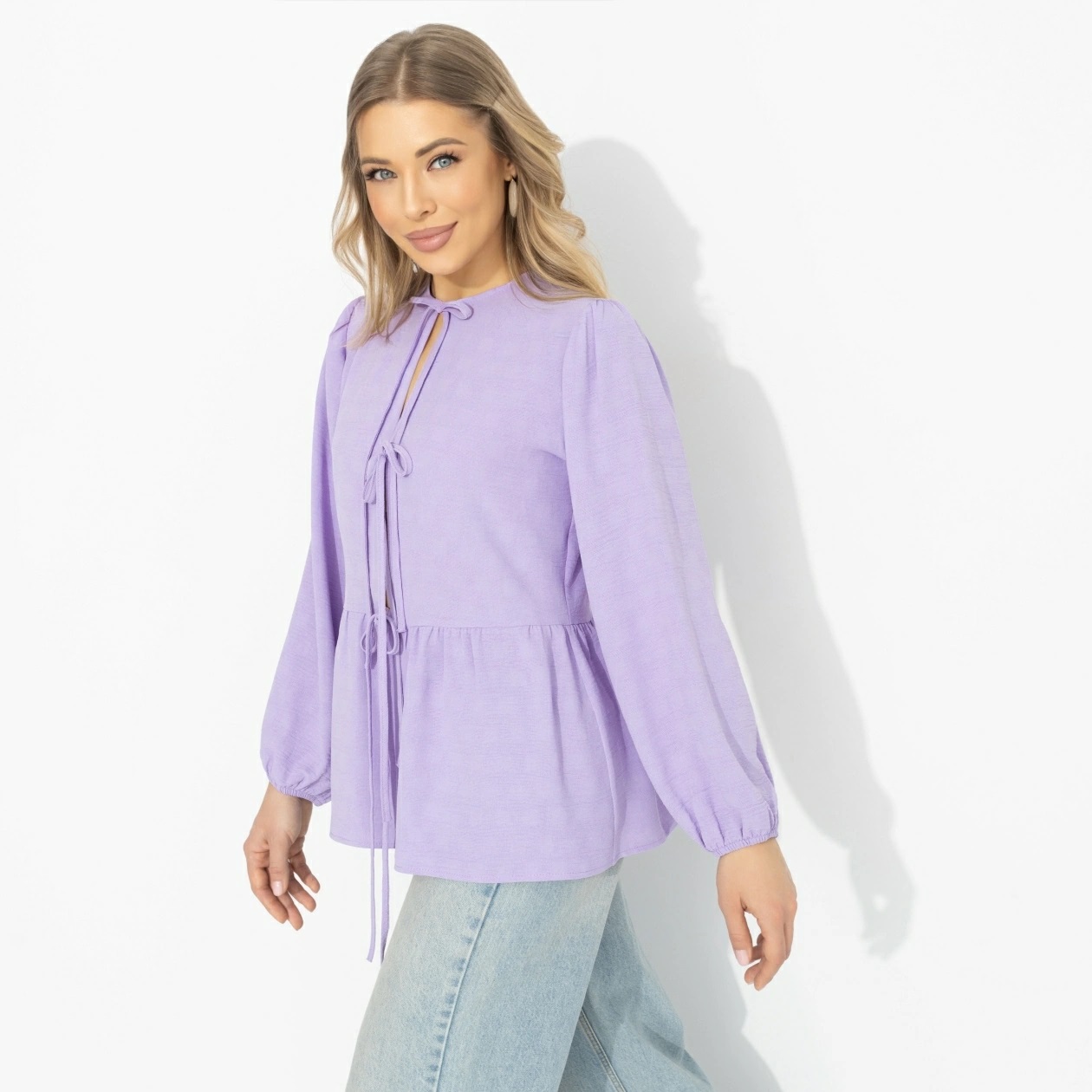 Блузка фиолетовая в романтическом стиле Charutti(фото6)
