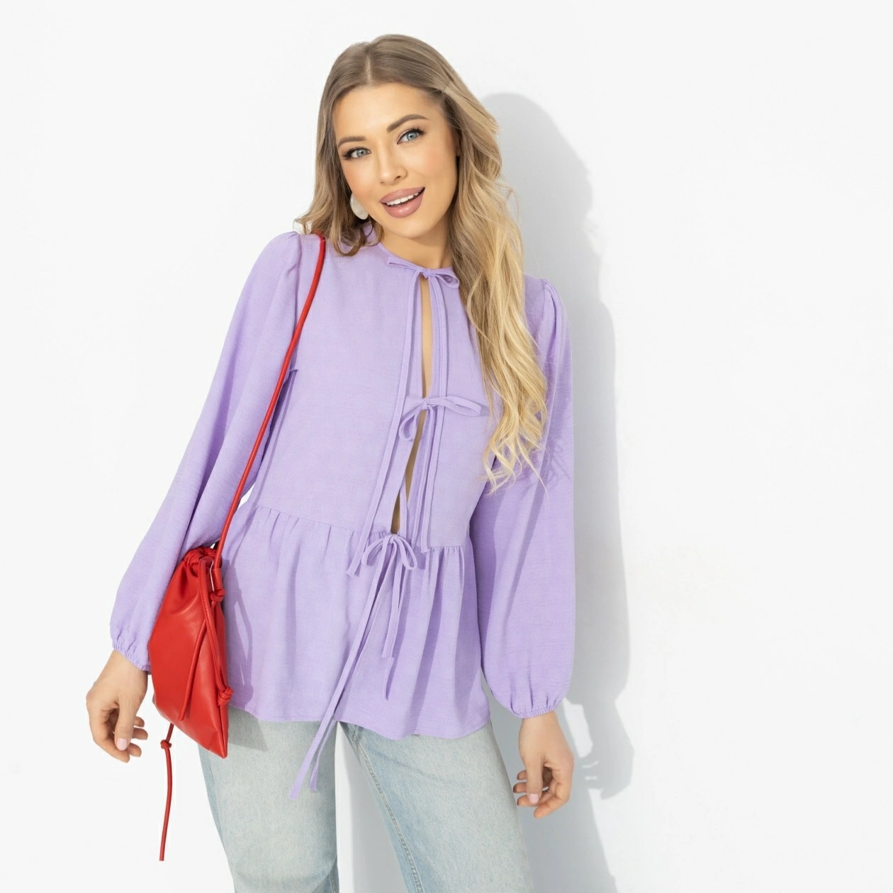 Блузка фиолетовая в романтическом стиле Charutti(фото3)