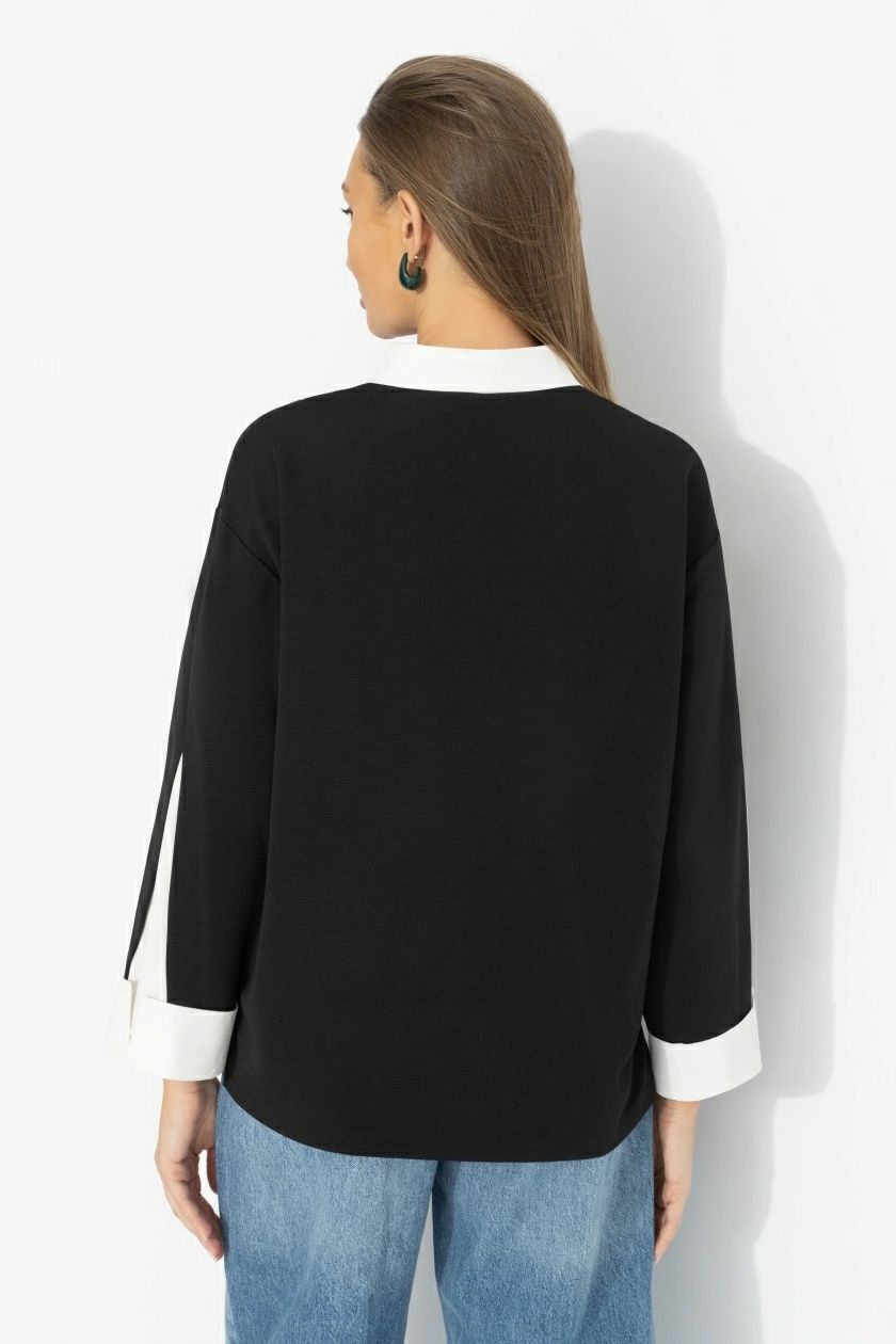 Блузка трикотажная с эффектом многослойности Charutti(фото5)