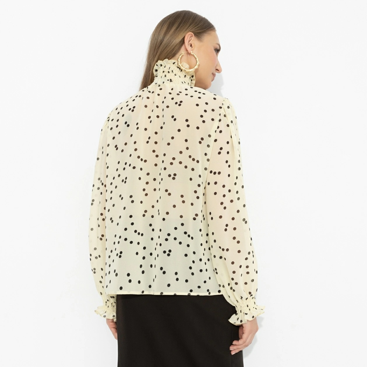 Блузка жёлтая в горошек Charutti(фото6)