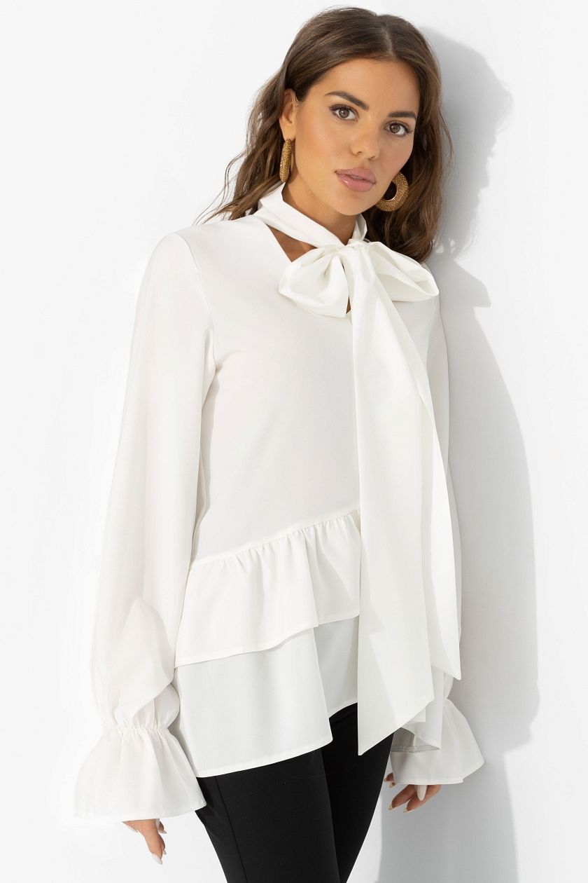 Блузка белая в стиле бохо Charutti