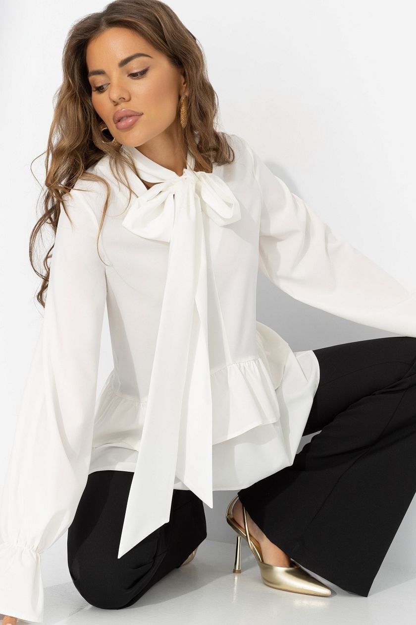 Блузка белая в стиле бохо Charutti(фото5)