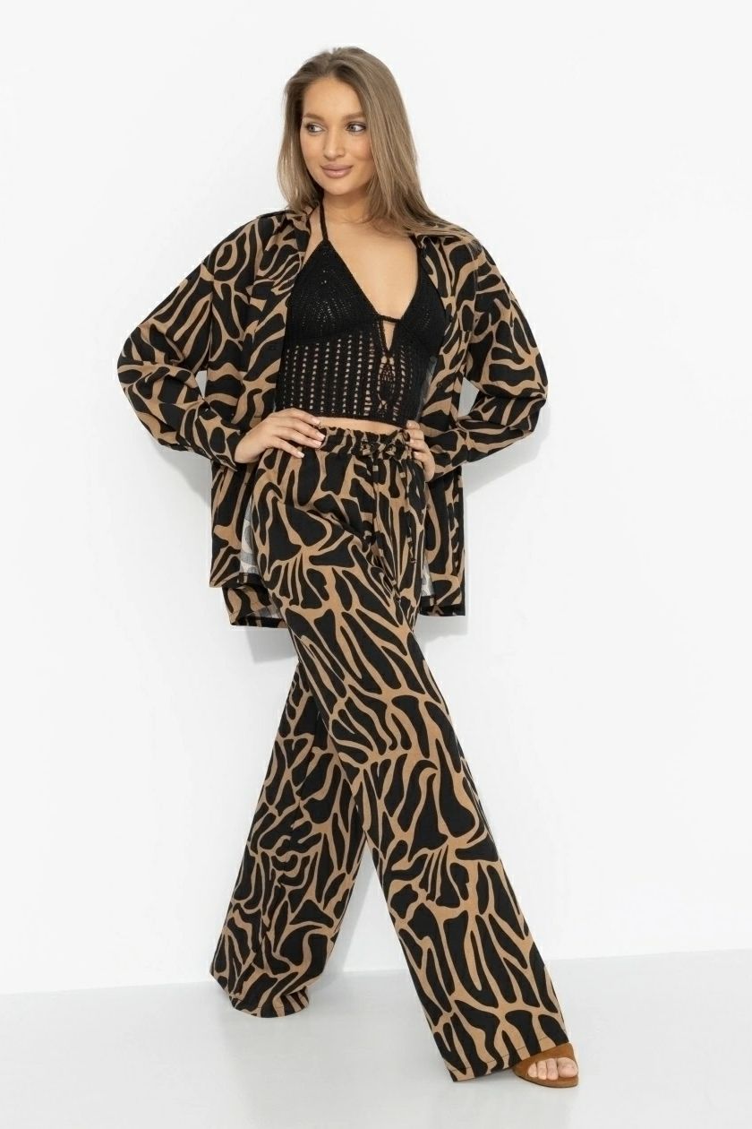 Костюм-двойка брючный с хищным принтом Charutti(фото7)