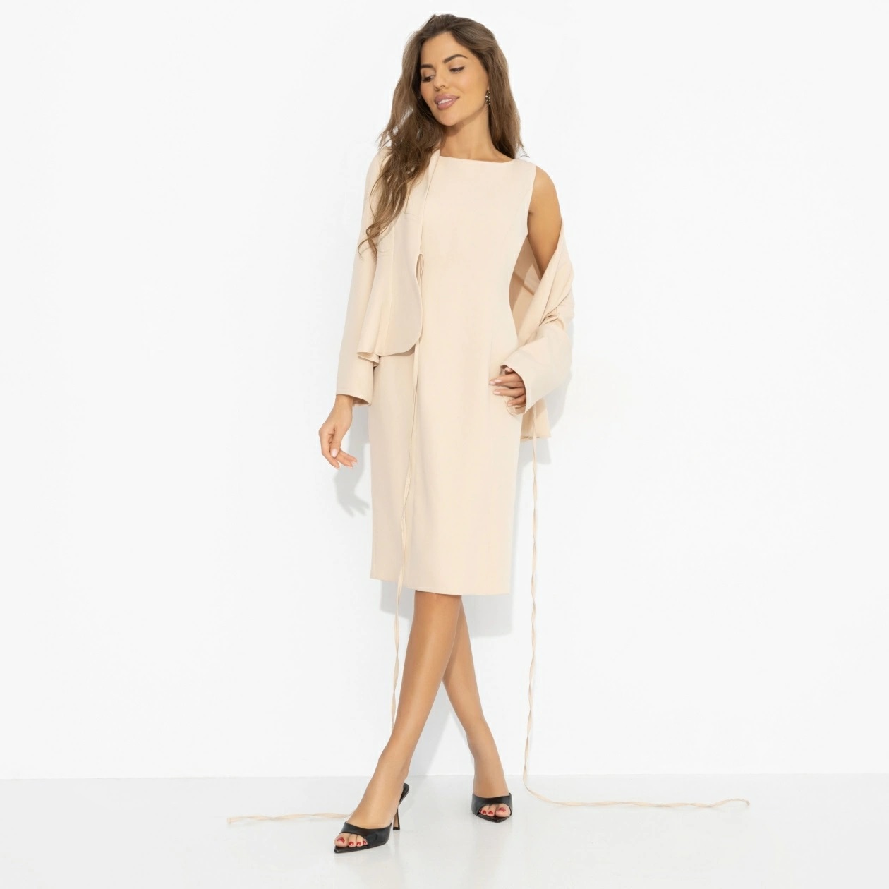 Костюм-двойка в бежевом цвете Charutti(фото7)