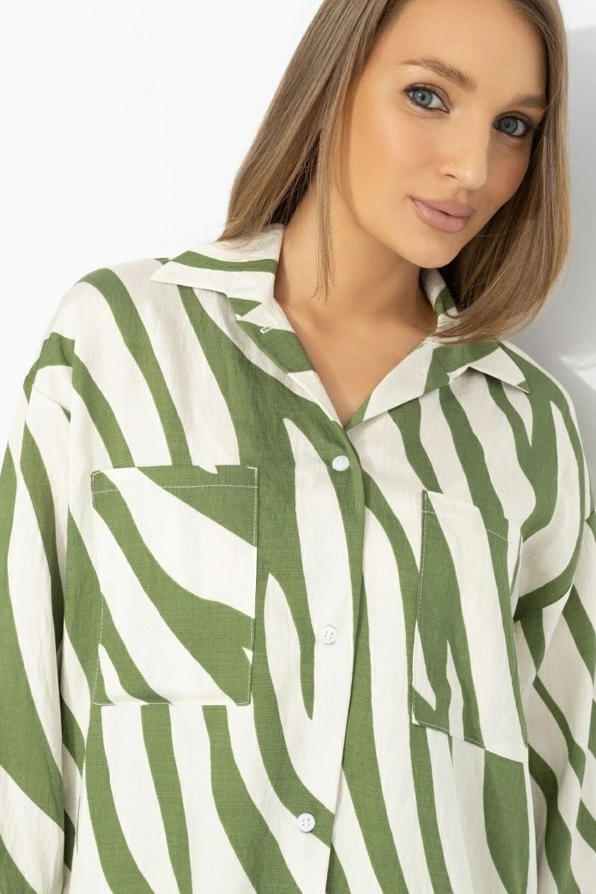 Костюм-двойка брючный с хищным принтом Charutti(фото3)