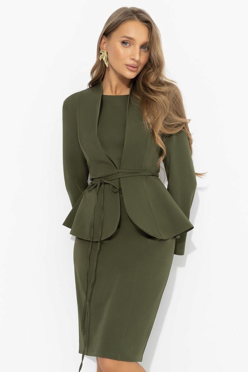 Костюм-двойка в оливковом цвете Charutti