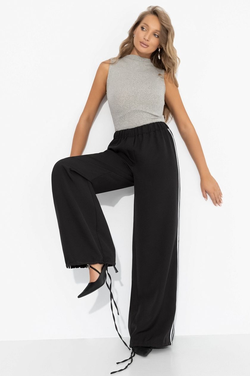 Костюм чёрный в стиле спорт-шик Charutti(фото4)